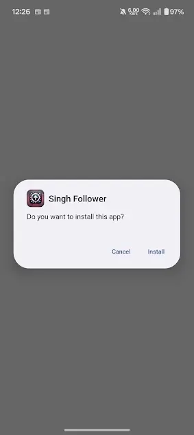 Screenshot of Singh Followers