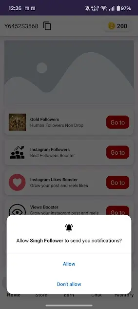 Screenshot of Singh Followers App